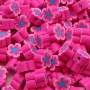 Polymer Bloem Kraal HotPink